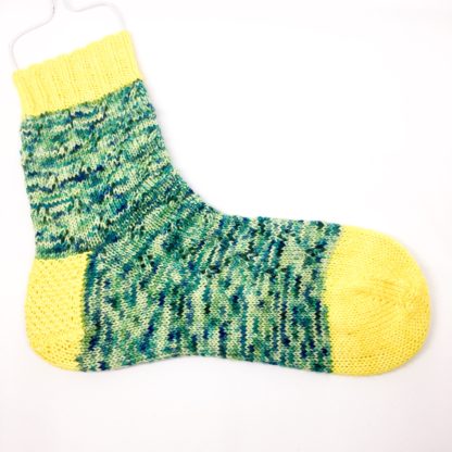 Hand dyed knitted merino socks - Adult size 3 - 5 - eyelet pattern
