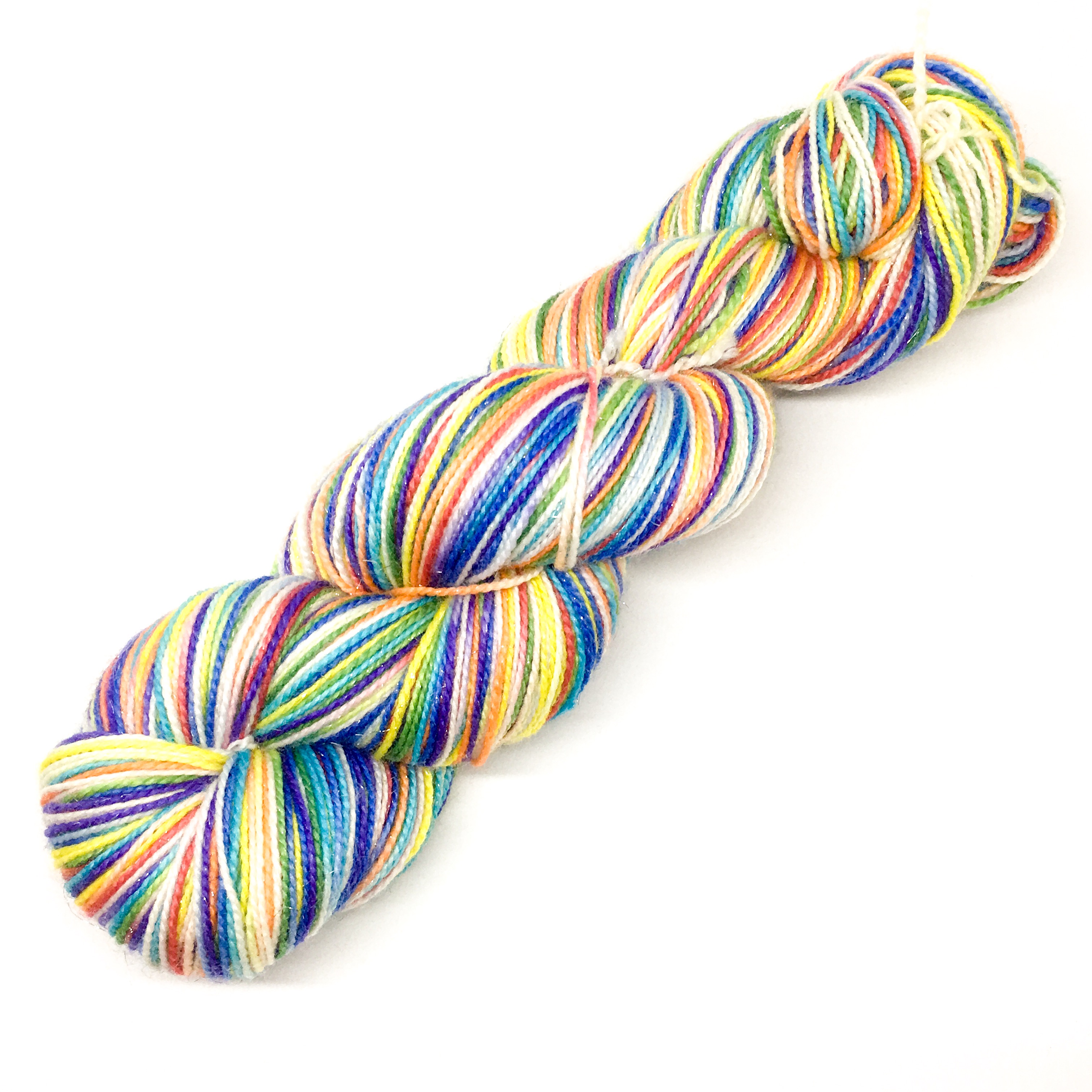 Rainbow 4 ply yarn, 100g skein, sparkly or plain, hand painted yarn