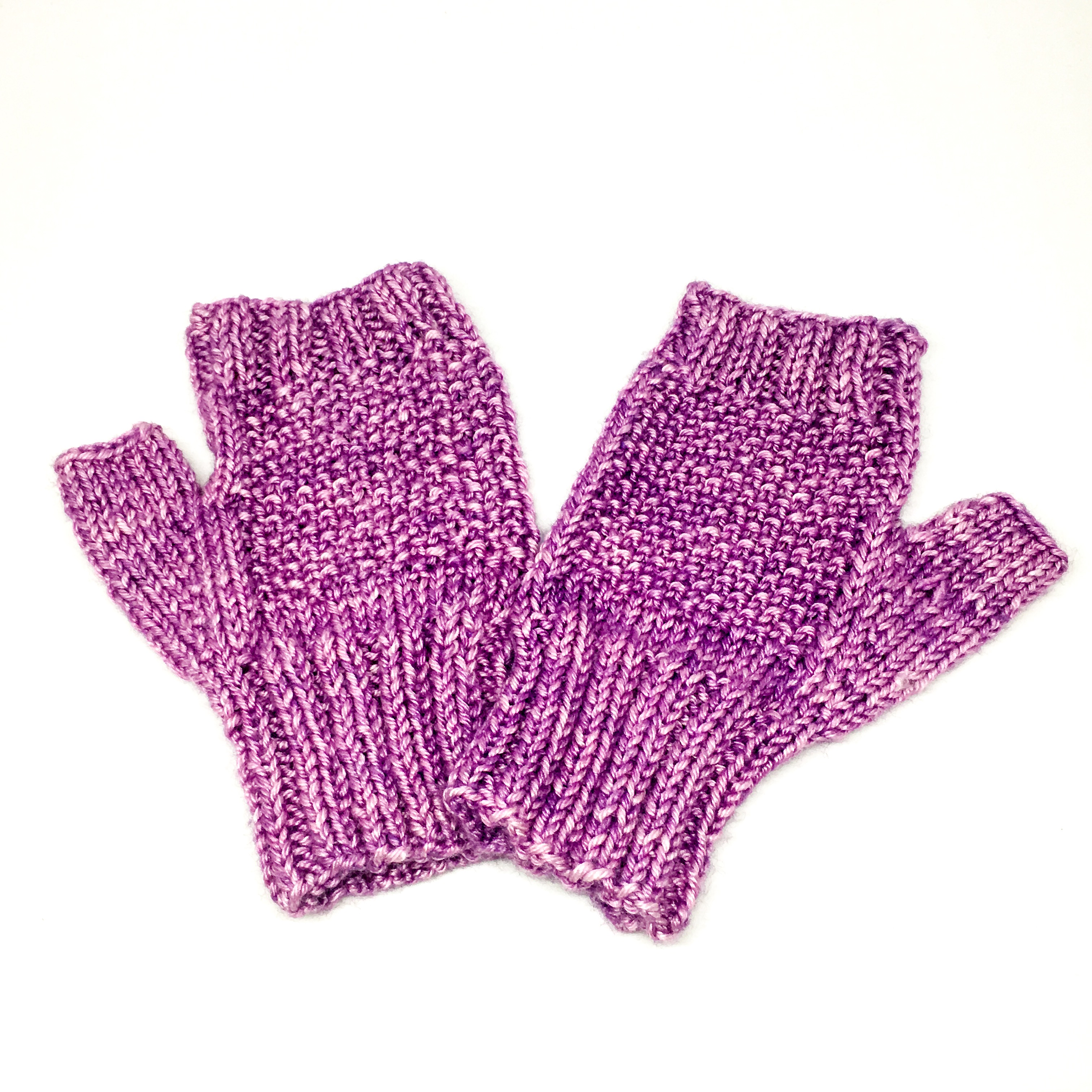 Merino silk knitted gloves, hand dyed yarn, luxury fingerless gloves