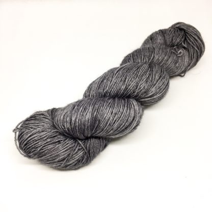 Grey merino nylon sock yarn, 4 ply semi solid Grey, hand dyed yarn