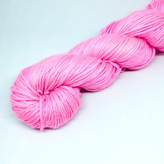 Pink merino silk DK, 50% silk blend yarn, hand dyed DK, semi solid