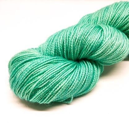 Sparkly merino sock yarn, merino nylon 4 ply, hand dyed yarn, aqua yarn, 100g