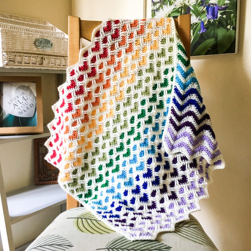 Rainbow baby heart blanket, heart pattern car seat blanket, reversible