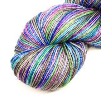 Mermaid yarn, Purple and turquoise wool, Merino and nylon 4 ply sock yarn, 100g skein, hand dyed sock yarn