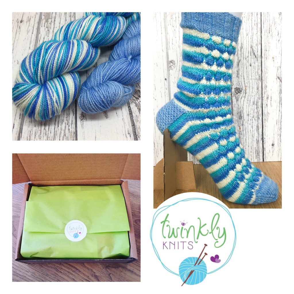 Cloudy Sky sock box, themed yarn box, yarn subscription, gift for