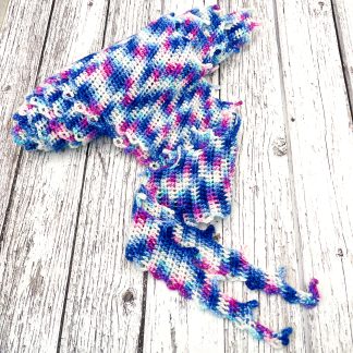 Mermaid scarf, hand dyed merino wrap