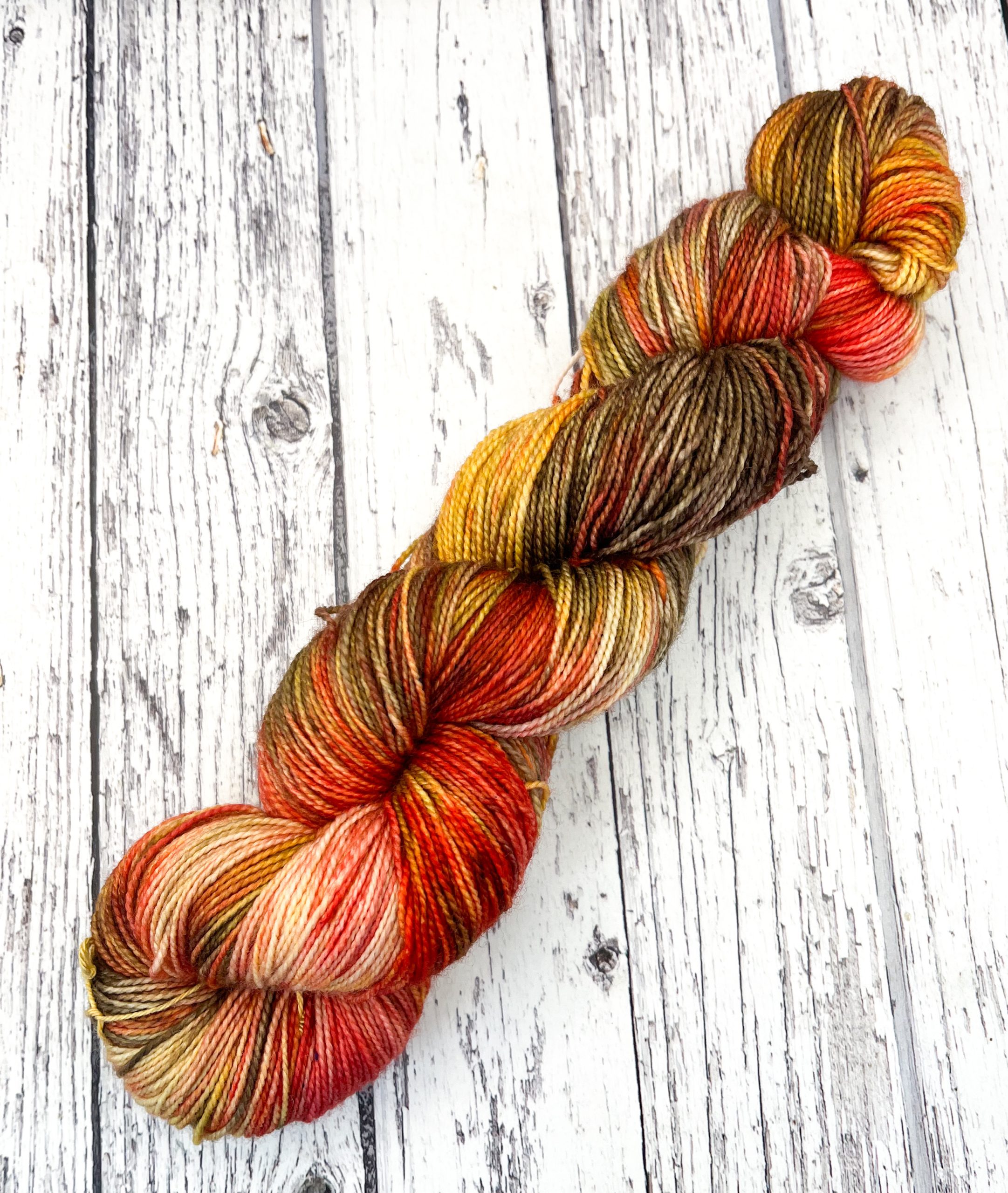 Forest Floor yarn, Merino and nylon 4 ply sock yarn