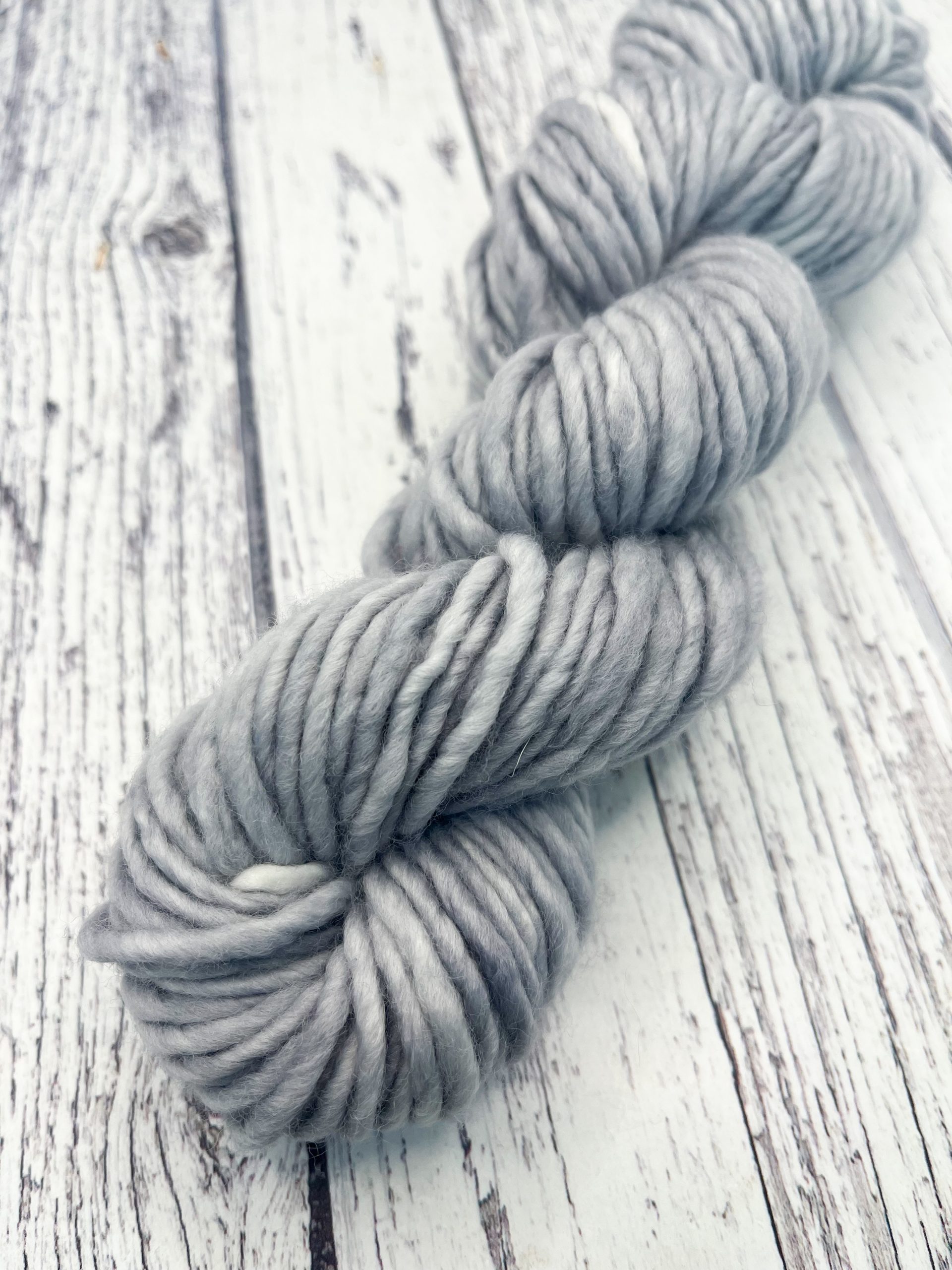 Merino chunky yarn Silver Grey