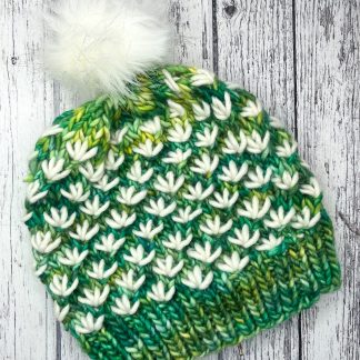 Chunky Merino knitted hat Green