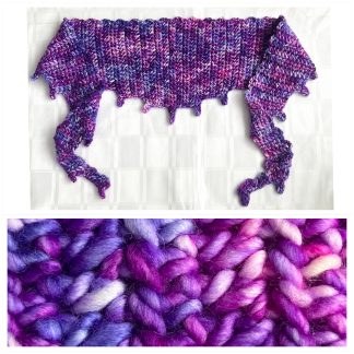 Chunky merino picot scarf