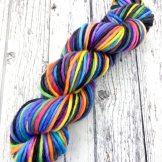 Merino chunky yarn Dark Rainbow